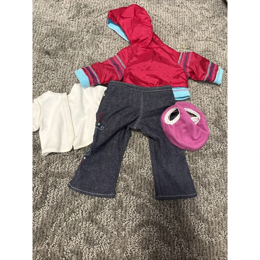 AMERICAN GIRL Doll Ready for Fun Outfit 2004 Jacket Jeans Top Panties